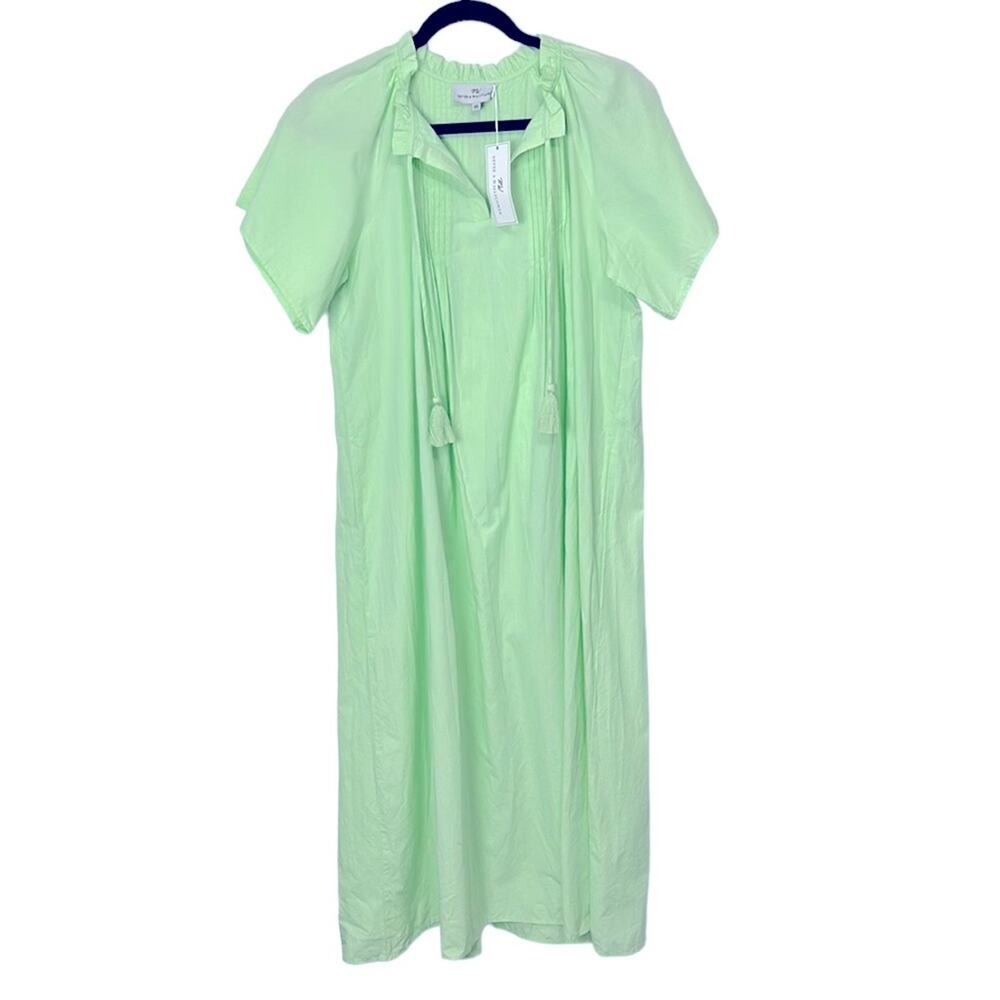 NWT Never a wallflower peasant midi poplin mint dress women’s size XS